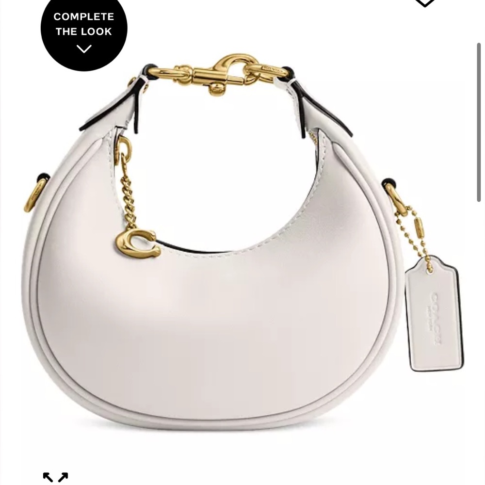 New Coach Jonie Mini Micro Glovetanned Leather Crossbody Bag Chalk Brass CR508